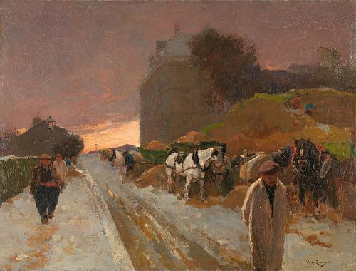 Street in Montmartre, Paris, in the Winter, Willem de Zwart