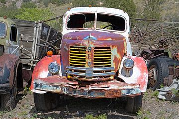 Old cars and trucks in Hayes Arizona USA by Willem van Holten