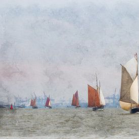 Hamburg - Parade of the traditional ships by Sabine Wagner