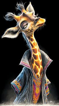 giraffe portrait by Gelissen Artworks