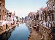 Oude Gracht en Viebrug, Utrecht von Vintage Afbeeldingen Miniaturansicht