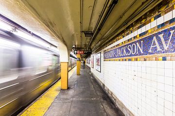 New York Subway Fast Train by Inge van den Brande