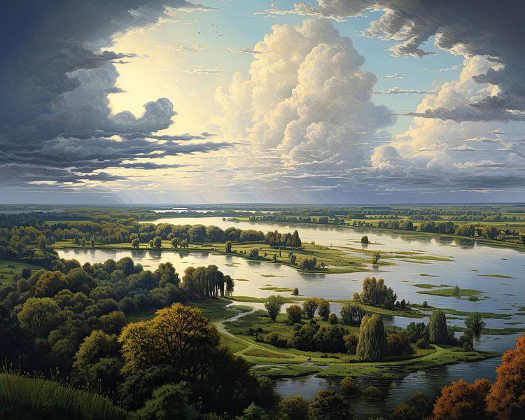 Painted Landscape by ARTEO Paintings