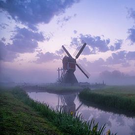 molen bij zonsopgang van Lia Hulsbeek Brinkman