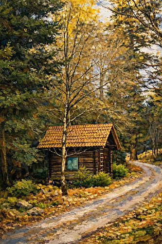 Waldhütte am stillen Forstweg von Design by Ricki