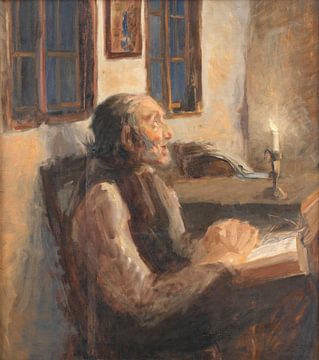 De oude man bij het achterlicht, Hans Andersen Brendekilde