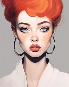 Illustration "Das Mädchen mit den roten Haaren"