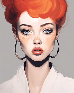 Illustration "The girl with the red hair" by Carla Van Iersel