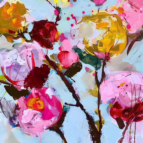 Fleurs expressives : une danse de couleurs et de formes