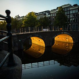 Brug met zonsopgang van Amsterdam Enthusiast