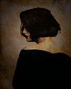 Portrait of a woman in a black dress by Jan Keteleer thumbnail