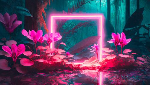 Fleurs avec éclairage