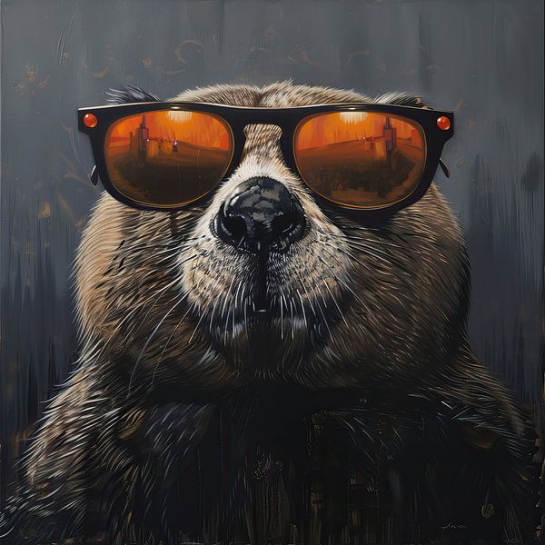 Otter Sunglasses | Whisker Vogue by Eye catching paintings