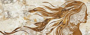 Frau Goldenes Porträt | Gilded Flux