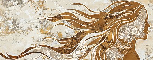 Femme portrait d'or | Gilded Flux