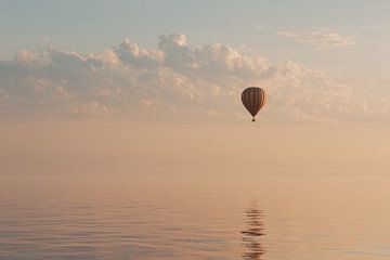 Heißluftballon bei Sonnenuntergang von Friso Creates