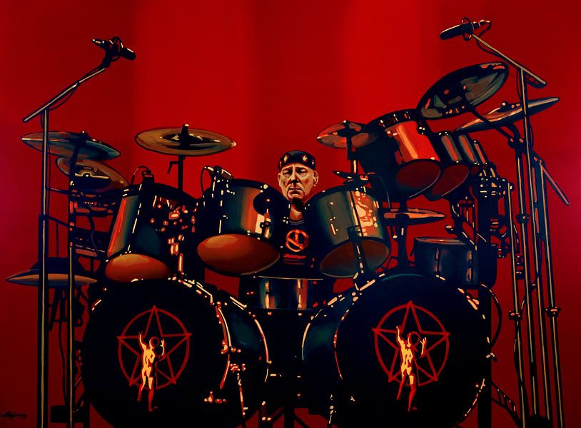 Neil Peart of Rush Schilderij van Paul Meijering