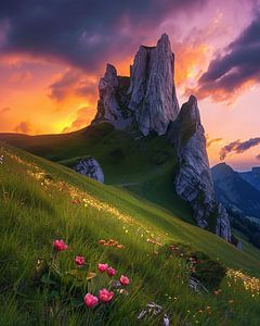 Dolomitengipfel im ersten Licht