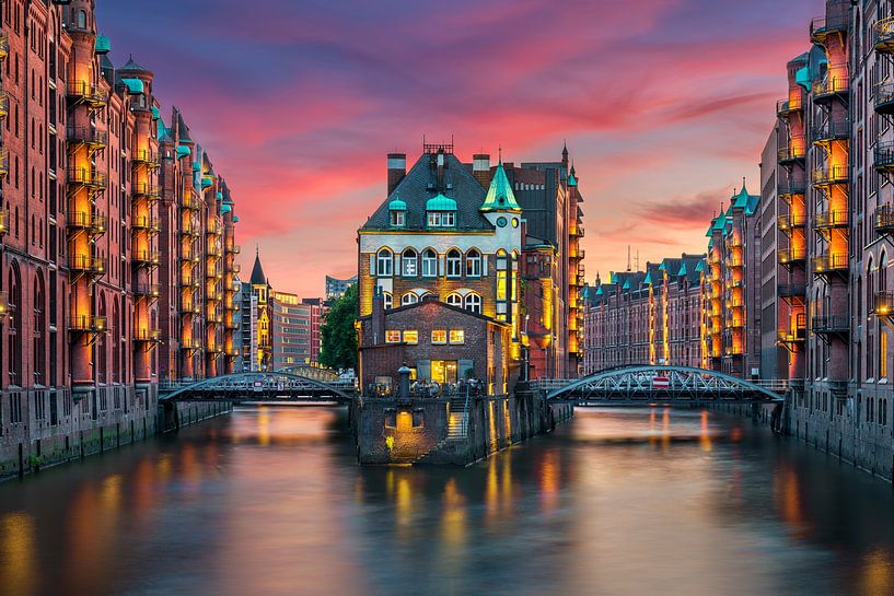 Speicherstadt in Hamburg, Deutschland von Michael Abid
