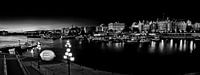 Inner Harbour with Lemon (black and white)