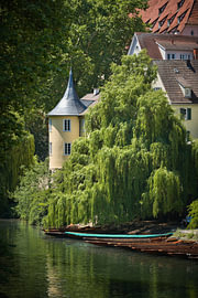Le Neckar et la tour Hölderlin à Tübingen sur Heiko Kueverling