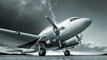 oud vliegtuig van Frank Peters