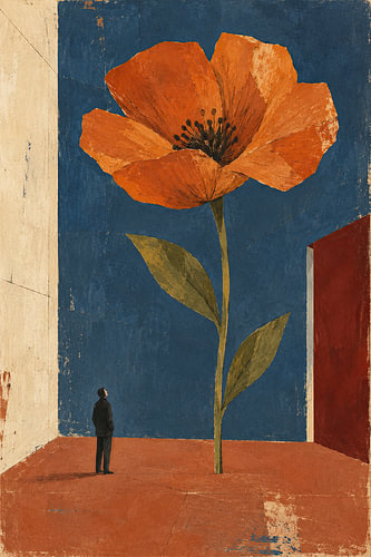 Monumentale Blüte im Orange Room