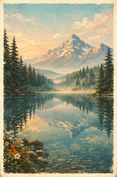 Minimal Mountain Landscape Wall Art