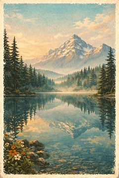 Minimal Mountain Landscape Wall Art by TepakTepok