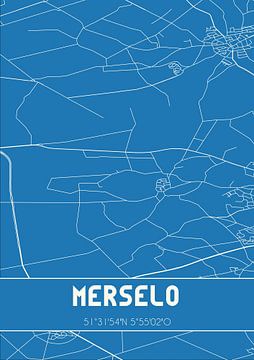 Blauwdruk | Landkaart | Merselo (Limburg) van Rezona