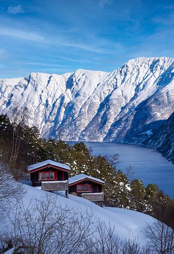 Le fjord de Geiranger dans un paysage hivernal