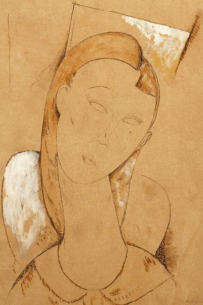 Amedeo Modigliani,Jonge vrouw Jonge vrouw van finemasterpiece