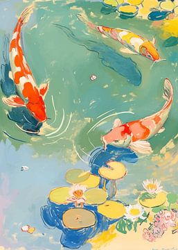 Koi in vijver van MIROKKU