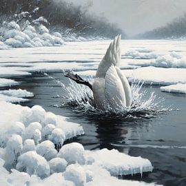 Eisballett des Schwans von Matteo Bellini