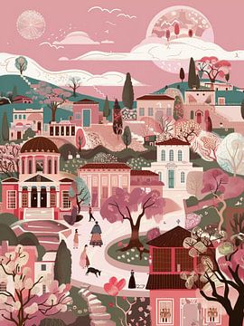 Athene in roze van haroulita