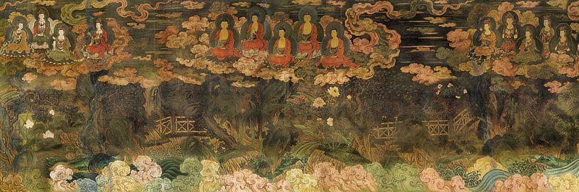 Buddha Painting,Face Temple Murals IV van finemasterpiece