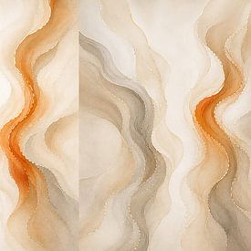 Bundle 2: Dual Flow Abstract Harmony And Golden Drift Abstract Layers by Graphictor