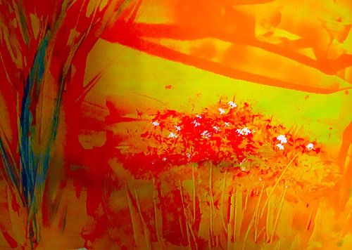 little flowers at the way