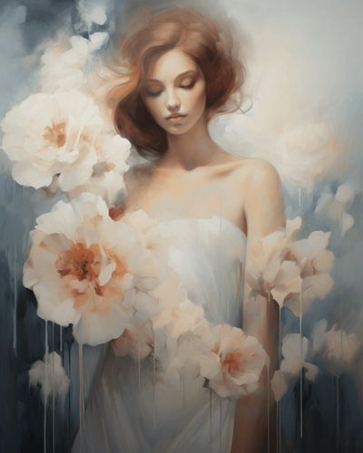 Modern chic portret met een zachte, poëtische uitstraling