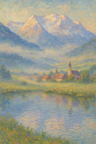 Mist over de Beierse Alpen