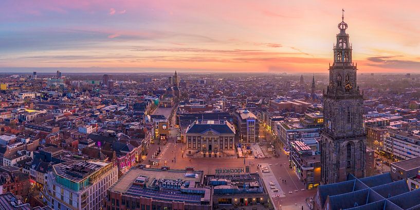 Groningen Twilight: A Symphony of Light and Life by Peter Wiersema