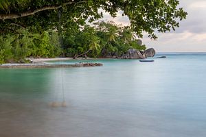 Seychellen - Langzeitbelichtung am Strand von La Digue