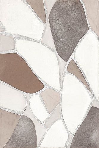 Motifs de mosaïque organiques dans des tons de terre calmes