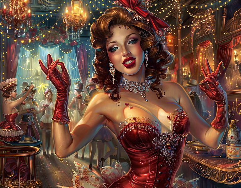 Illustration Frauenkabarett von Egon Zitter