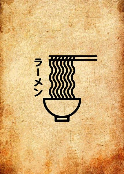 Ramen Noodle van Pus Meong Art