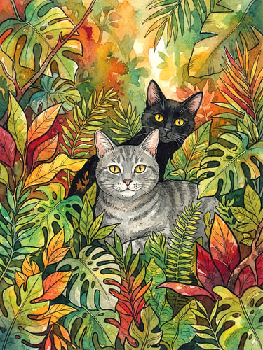 Dschungelkatzen von Jutta Maria Pusl