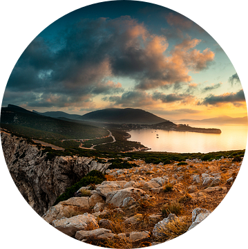 Zonsopkomst Sardinië - Alghero baai van Damien Franscoise