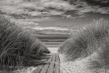 Strandaufgang Oostkapelle von Zeeland op Foto