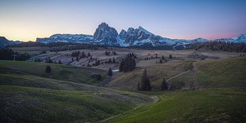 Dolomieten Alpe di Siusi Panorama van Jean Claude Castor