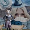 Schaap en blauwe wol, collage van Lida Bruinen